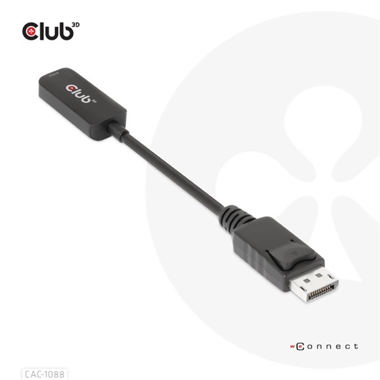Club3D DisplayPort1.4 to HDMI 4K120Hz/8K60Hz HDR Active adapter M/F