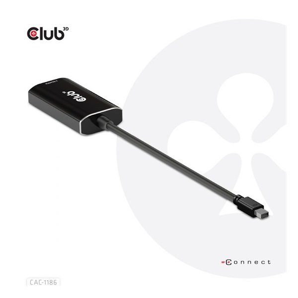 Club3D Mini DisplayPort 1.4 to HDMI 4K120Hz with DSC1.2 Active Adapter M/F