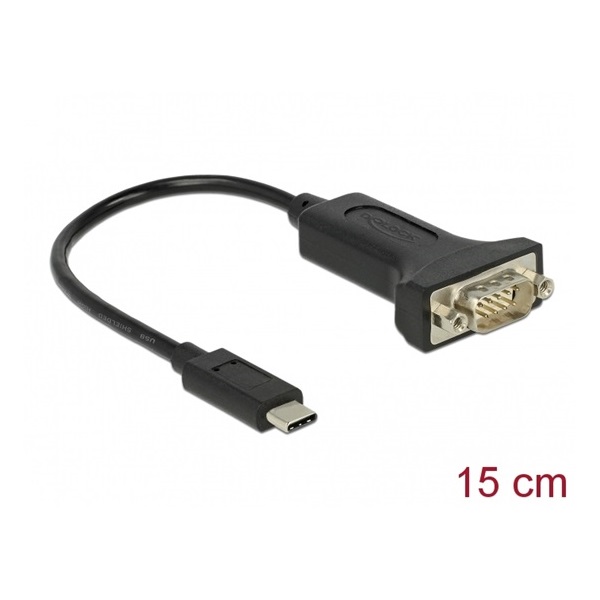 Delock 63908 USB-C > 1 db soros DB9 RS-232 adapter