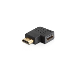Delock 65076 HDMI apa > HDMI anya 90° jobbra hajlított adapter