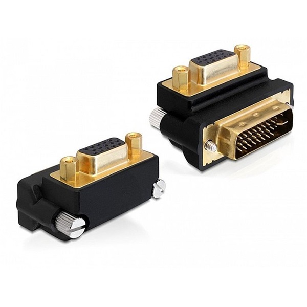 Delock 65261 VGA anya > DVI 24+5pin apa 270°-ban elforgatott adapter