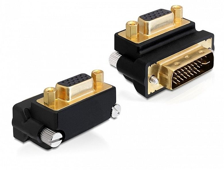 Delock 65261 VGA anya > DVI 24+5pin apa 270°-ban elforgatott adapter