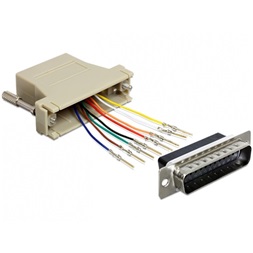 Delock 65433 Sub-D 25pin apa - RJ45 anya adapter szerelő készlet