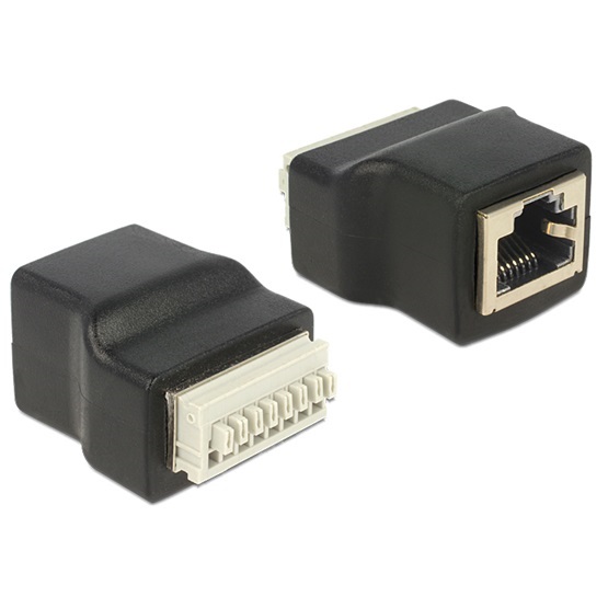 Delock 65527 RJ45 anya - Terminal Block nyomógombbal 8pin adapter