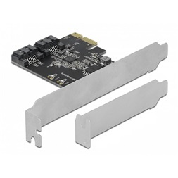 ADA Delock 90431 2 portos SATA PCI Express Kártya - alacsony profilú formatényező