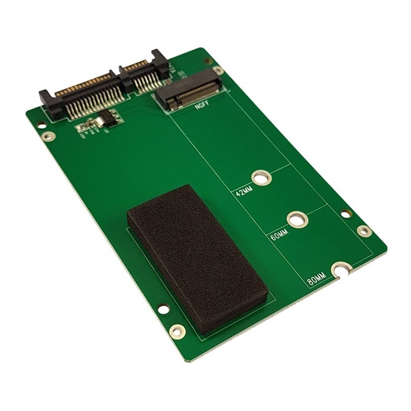 ADA LC Power SATA > M.2 SSD átalakító kártya - LC-ADA-M2-NB-SATA