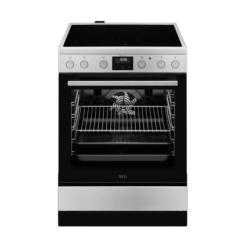 AEG CCB6446ABM inox, szabadonálló, kerámialapos, elektromos, főzőzóna: 4, sütő:72L, grill, tűzhely