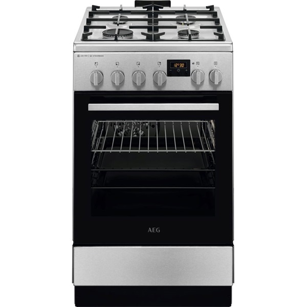 AEG CKB56490BM inox kombinált gáztűzhely