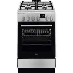 AEG CKB56490BM inox kombinált gáztűzhely