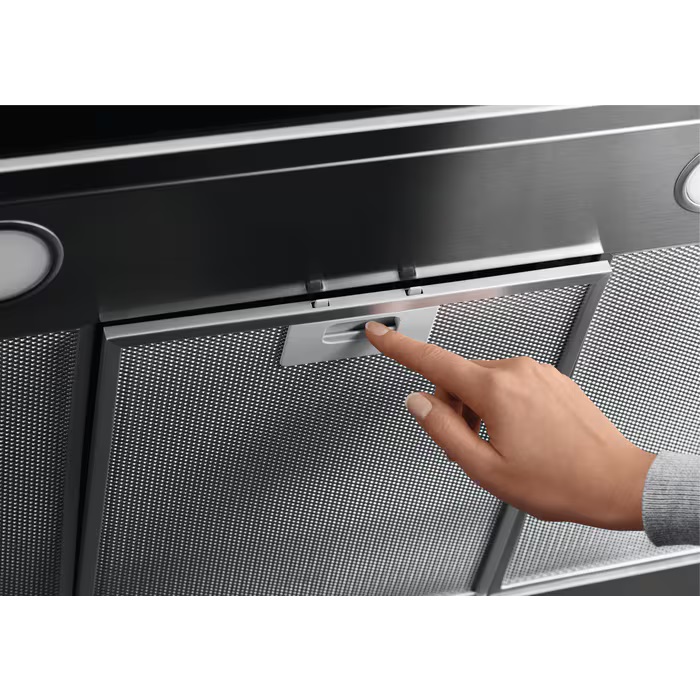 AEG DBE5960HB inox, szabadonálló, kürtős, méret:89,8 cm, zajszint:68 dB, páraelszívó