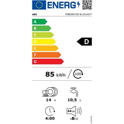 AEG FFB53937ZM 14 terítékes inox mosogatógép