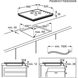AEG HK654070FB fekete-inox, beépíthető, elektromos üvegkerámia, főzőzóna:4, beépíthető méret: 60cm, főzőlap