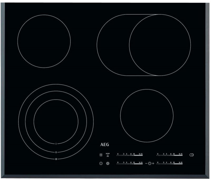 AEG HK654070FB fekete-inox, beépíthető, elektromos üvegkerámia, főzőzóna:4, beépíthető méret: 60cm, főzőlap