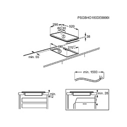 AEG HRB32310CB fekete, beépíthető, elektromos üvegkerámia, főzőzóna: 2, beépíthető méret: 27cm, főzőlap