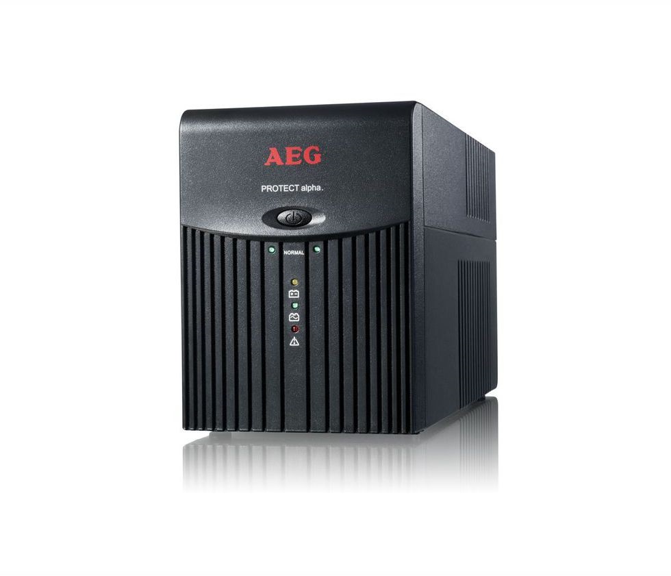 AEG Protect Alpha 1200VA 6xIEC C13 VI line interaktív szünetmentes tápegység C13-Schuko adapterrel