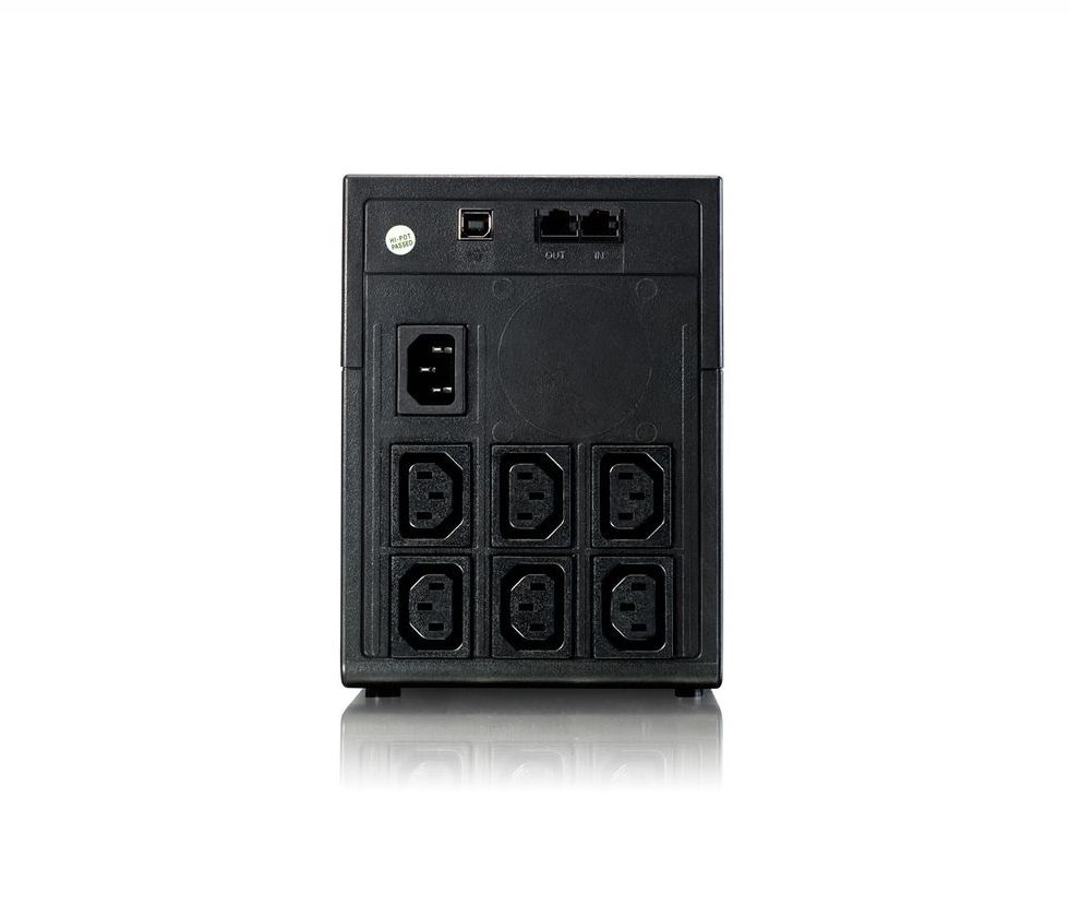 AEG Protect Alpha 1200VA 6xIEC C13 VI line interaktív szünetmentes tápegység C13-Schuko adapterrel