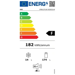 AEG SFB612F1AS egyajtós, beépíthető, Hűtő:174L, Fagyasztó:14L, hűtőszekrény