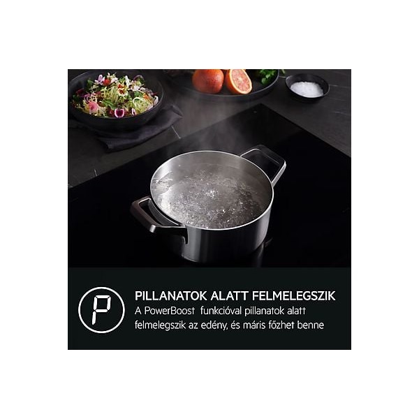 AEG TN64IA00XB feket-inox, beépíthető, indukciós, főzőzóna:4, beépíthető méret:60cm, főzőlap
