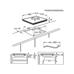 AEG TO64IC0FIT fekete, beépíthető, indukciós, főzőzóna:4, méret:60cm, főzőlap