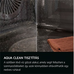 AEG TU5AB21FSB  SurroundCook fekete, beépíthető, sütőtér:72L, grill, légkeverés, hidrolitikus, sütő