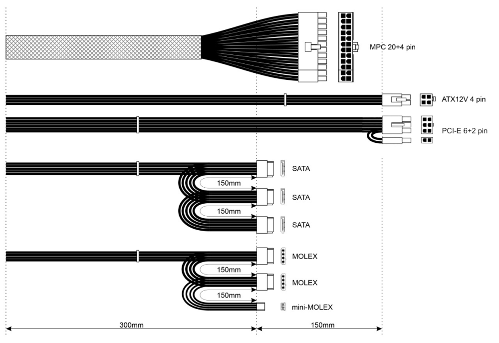 AKYGA AK-B1-550 12cm 550W tápegység