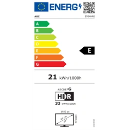 AOC 27" 27G4HRE FHD IPS 200Hz HDMI/DP gamer monitor