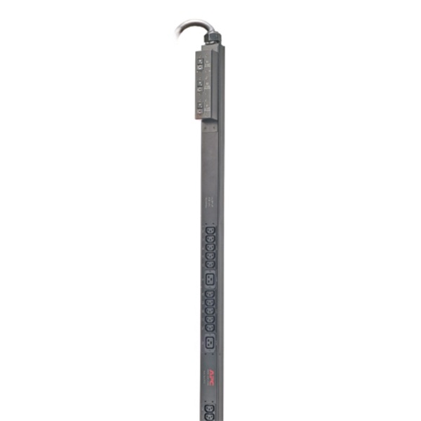 APC AP7568 Rack PDU, Basic, 0U, 12.5kW, 208V, (30)C13, (6)C19, 3` Cord