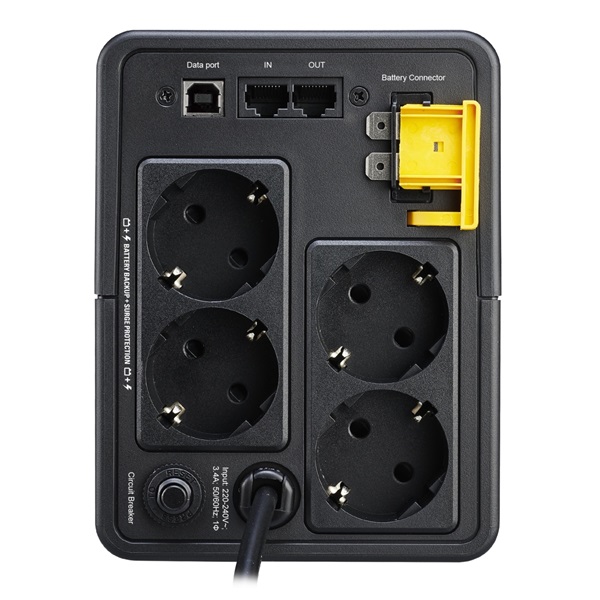APC BACK UPS BX 750VA/410W AVR SCHUKO szünetmentes tápegység kommunikáció nélkül