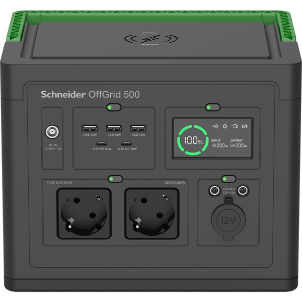 APC PPS500-GR OffGrid 500 517Wh Lítium-ion 230V hordozható akkumulátor állomás