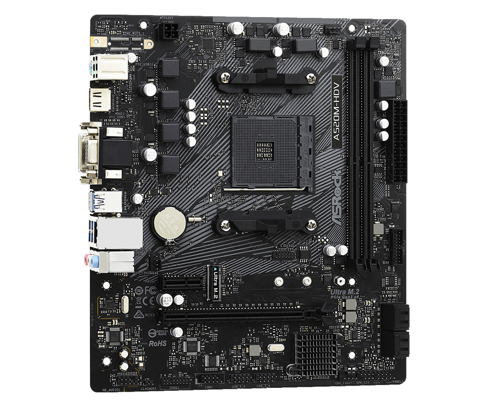 ASRock A520M-HDV AMD A520 SocketAM4 mATX alaplap