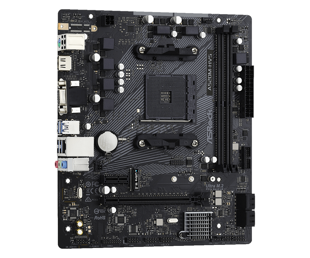 ASRock A520M-HVS AMD A520 SocketAM4 mATX alaplap