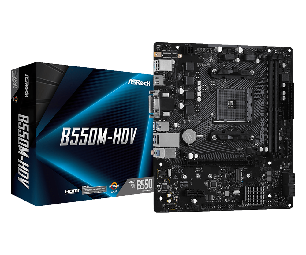 ASRock B550M-HDV AMD B550 SocketAM4 mATX alaplap