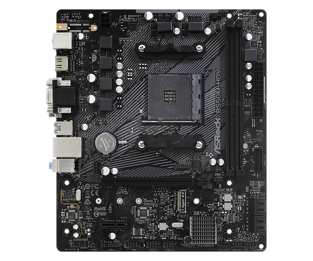 ASRock B550M-HDV AMD B550 SocketAM4 mATX alaplap