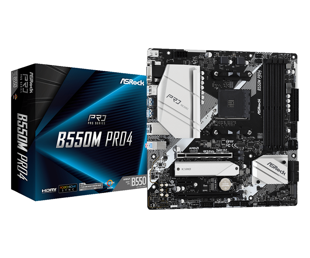 ASRock B550M PRO4 AMD B550 SocketAM4 mATX alaplap