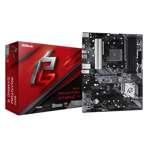 ASRock B550 PHANTOM GAMING 4 AMD B550 SocketAM4 ATX alaplap