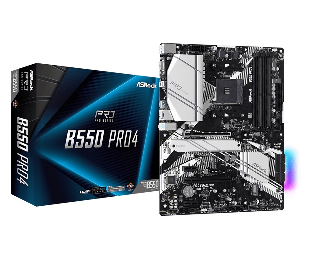 ASRock B550 PRO4 AMD B550 SocketAM4 ATX alaplap