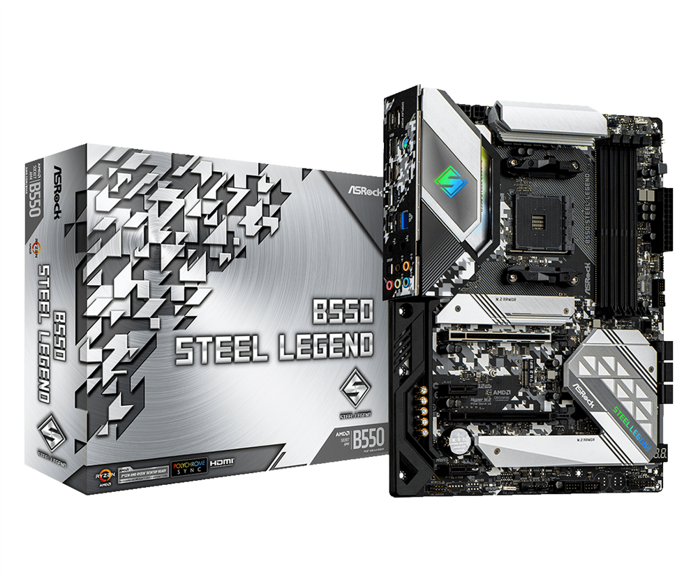 ASRock B550 STEEL LEGEND AMD B550 SocketAM4 ATX alaplap