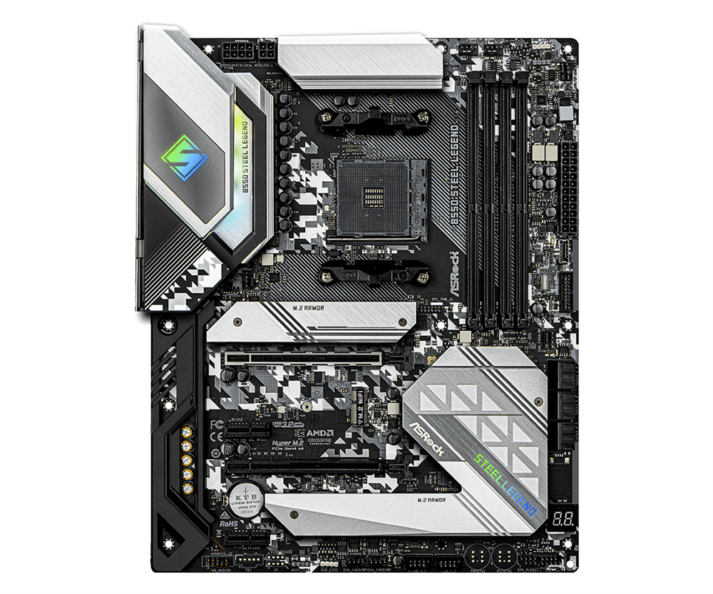 ASRock B550 STEEL LEGEND AMD B550 SocketAM4 ATX alaplap