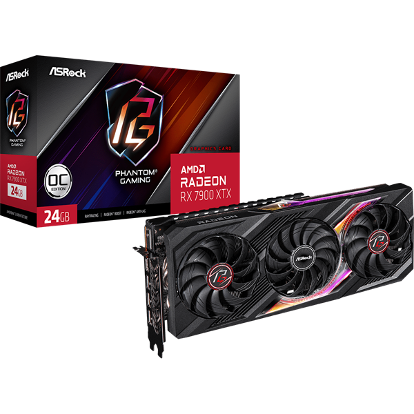ASRock RX 7900 XTX PHANTOM GAMING AMD 24GB DDR6 PCIe videókártya