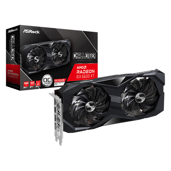 ASRock Radeon RX 6600 XT Challenger D OC AMD 8GB GDDR6 128bit PCIe videókártya