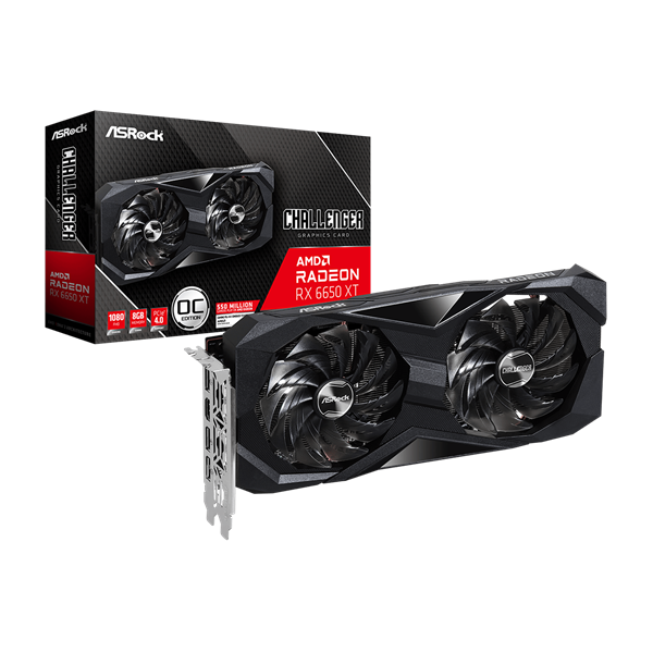 ASRock Radeon RX 6650 XT Challenger D OC AMD 8GB GDDR6 128bit PCIe videókártya