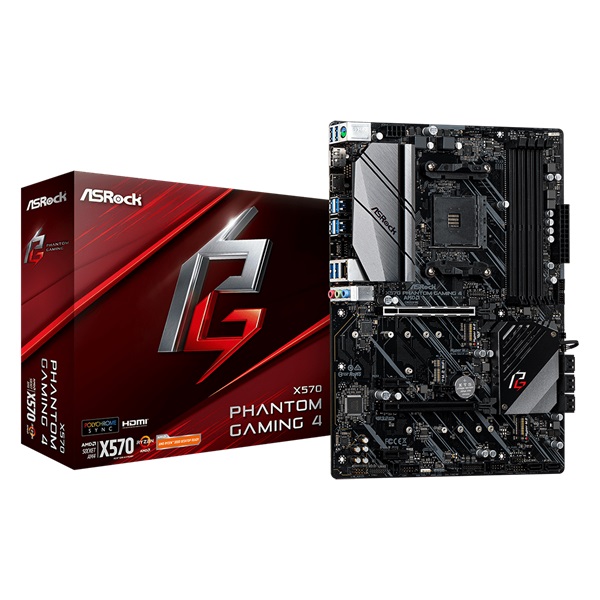 ASRock X570 Phantom Gaming 4 AMD X570 Socket AM4 ATX alaplap