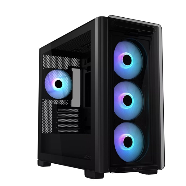 ASUS A23 PLUS fekete (táp nélküli) ablakos mATX ház