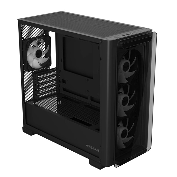 ASUS A23 PLUS fekete (táp nélküli) ablakos mATX ház