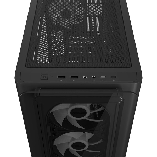 ASUS A23 PLUS fekete (táp nélküli) ablakos mATX ház