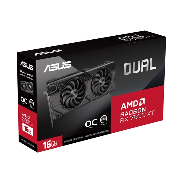 ASUS AMD RX 7800 XT DUAL 16GB GDDR6 PCIe videokártya