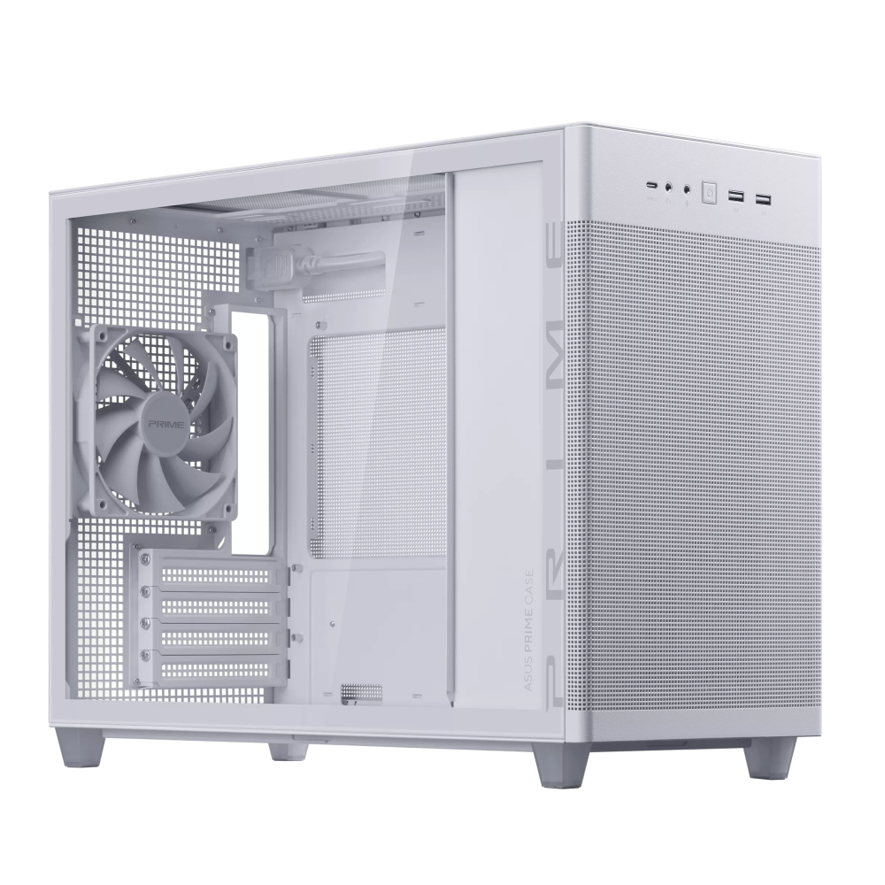 ASUS ASUS Prime AP201 fehér (táp nélküli) ablakos mATX ház
