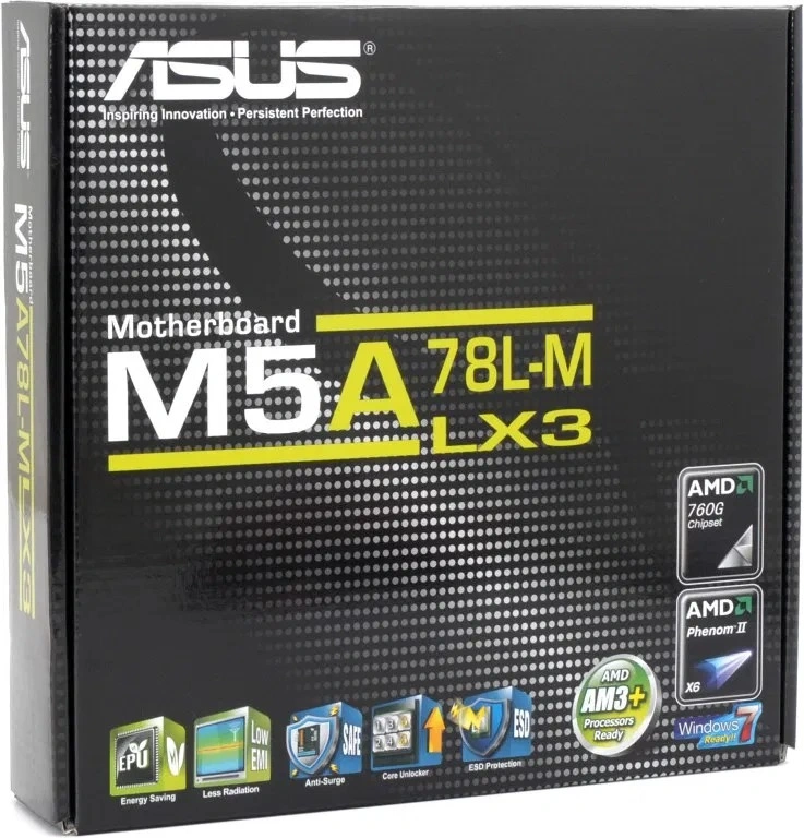 ASUS Alaplap AM3+ M5A78L-M LX3 PLUS AMD 760G, mATX
