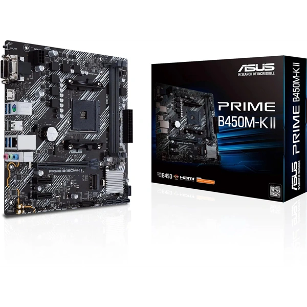ASUS Alaplap AM4 PRIME B450M-K II AMD B450, mATX