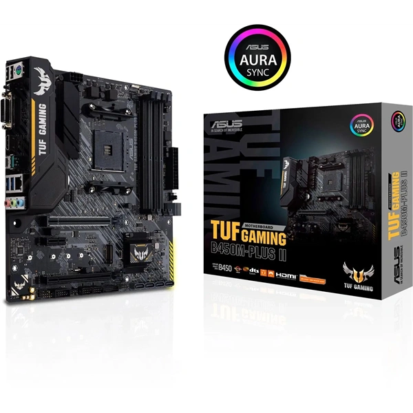 ASUS Alaplap AM4 TUF GAMING B450M-PLUS II AMD B450, mATX